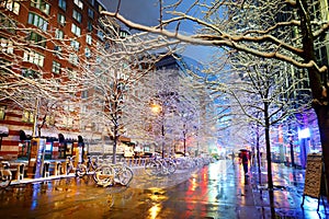 Winter snowfall in New York