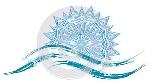 Winter snowflake logo. photo