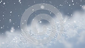 winter snowflakes background wallpaper (ai generated)