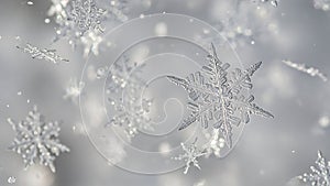 winter snowflakes background wallpaper (ai generated)