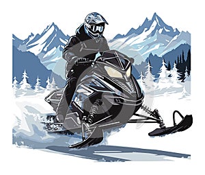 Winter Snowmobiling Adventure