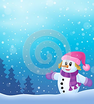 Winter snowwoman topic image 4