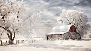 winter snowy barn