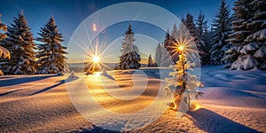 Winter Solstice Embracing Light and Shadow AI-Generated Content photo