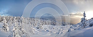 Winter in southern ural. Kumardaque mountain