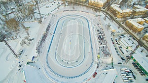 Winter speedway on the ice