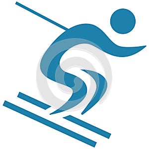 Winter sport - Downhill skiing icon