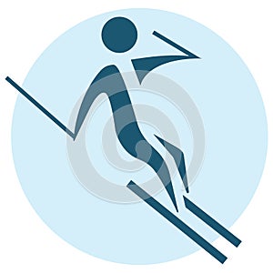 Winter sport - Downhill skiing icon