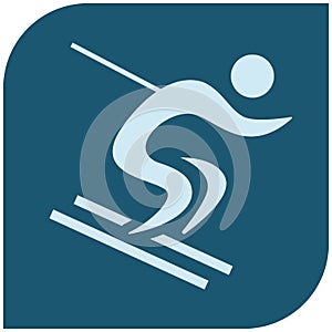 Winter sport - Downhill skiing icon