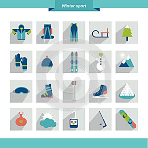 Winter sport icon shape.