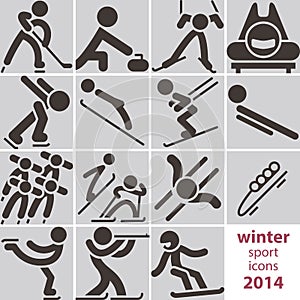 Winter sport icons