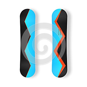 Winter sport icons snowboard for ski resort.