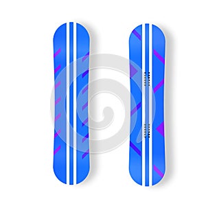 Winter sport icons snowboard for ski resort.