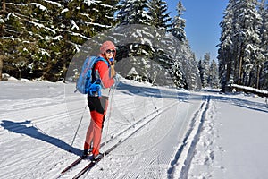 Winter sport in the mountain in Eastern Europe, Poland