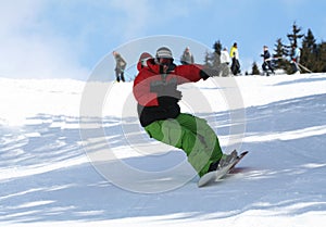 Winter sport snowboarding