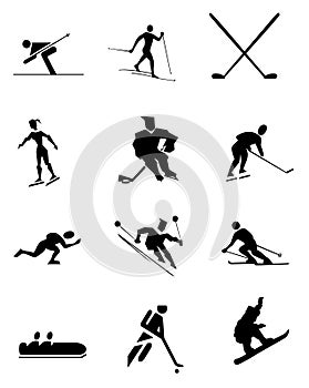 Winter sport symbols