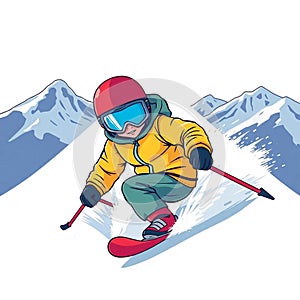 Winter Sports Skiing Transparent PNG Illustration photo