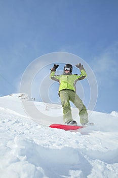 Winter sports (snowboarder portrait)