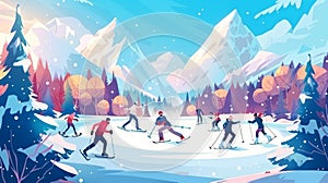 Winter sports and wintertime recreation are popular among people