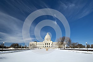 Winter, State Capital Building, Saint Paul, Minnesota, USA