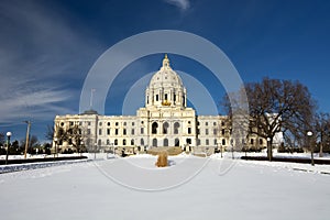 Winter, State Capital Building, Saint Paul, Minnesota, USA