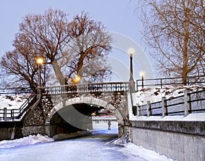 Winter Stone Bridge