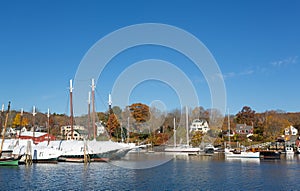 Winter stored schooners in Camden, Maine