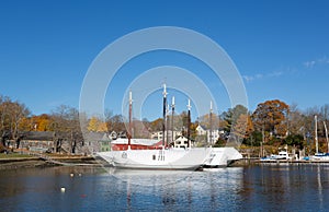 Winter stored schooners in Camden, Maine