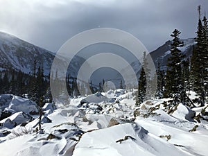 Winter Storm Approaching in Rocky Mountain National Park