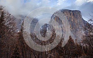 Winter Storm Clearing over El Capitan in the Morning, Yosemite National Park, California