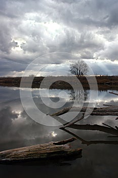 Winter Storm Cloud Reflection