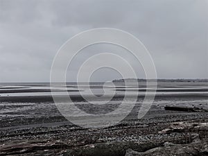 Winter storm clouds hanging over Birch Bay photo