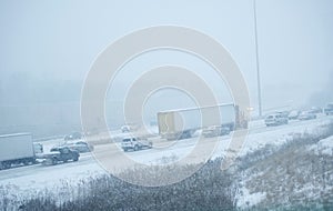 Winter Storm on Highway