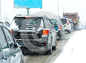 Winter storm traffic