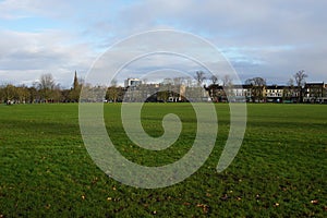 Winter at \'The Stray\' and West Park (Two Hundered Acre Park), Harrogate, North Yorkshire, England, UK