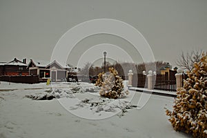 Winter streets of Sviyazhsk city.