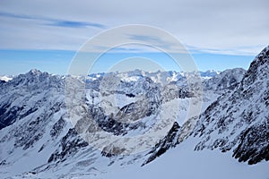 Winter in stubaier alps,austria