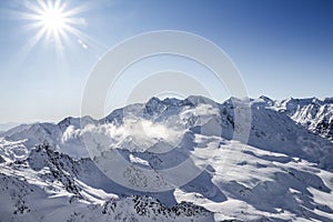 Winter summit alps