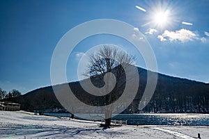 Winter Sun Over Sharp Top Mountain