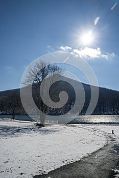 Winter Sun Over Sharp Top Mountain - 2