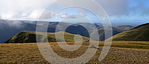 Line of markers down the valley