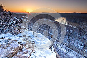 Winter Sunrise on the Castlewood Bluffs