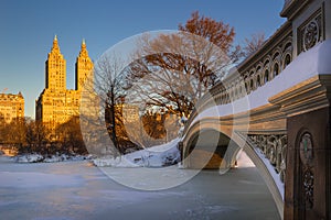 Winter Sunrise on Central Park and Upper West Side, NYC