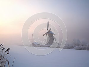 Winter sunrise in Holland