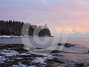 Winter sunrise on Lake Superior