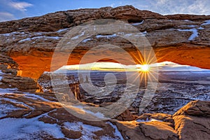 Winter Sunrise Mesa Arch photo