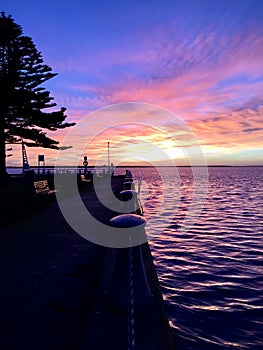 Winter sunrise in Port Albert, Victoria, Australia