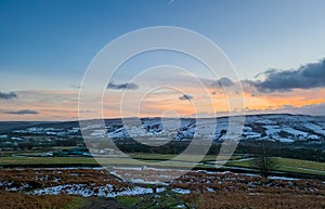 Winter Sunset at Bamford Edge: A Captivating Wintry Landscape