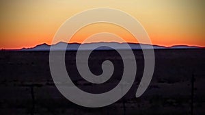 Winter Sunset behind Capitan Mountains