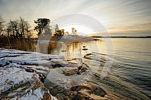 Winter sunset in Finland